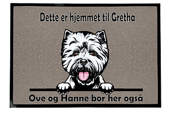 Dørmatte West Highland Hvit Terrier 1 