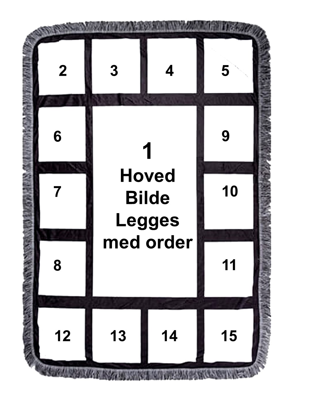 Plysj lappeteppe med eget motiv - 2