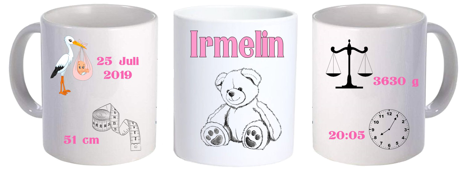 Tallerken nr. 17 pike med fødselsdata  bamse - 5