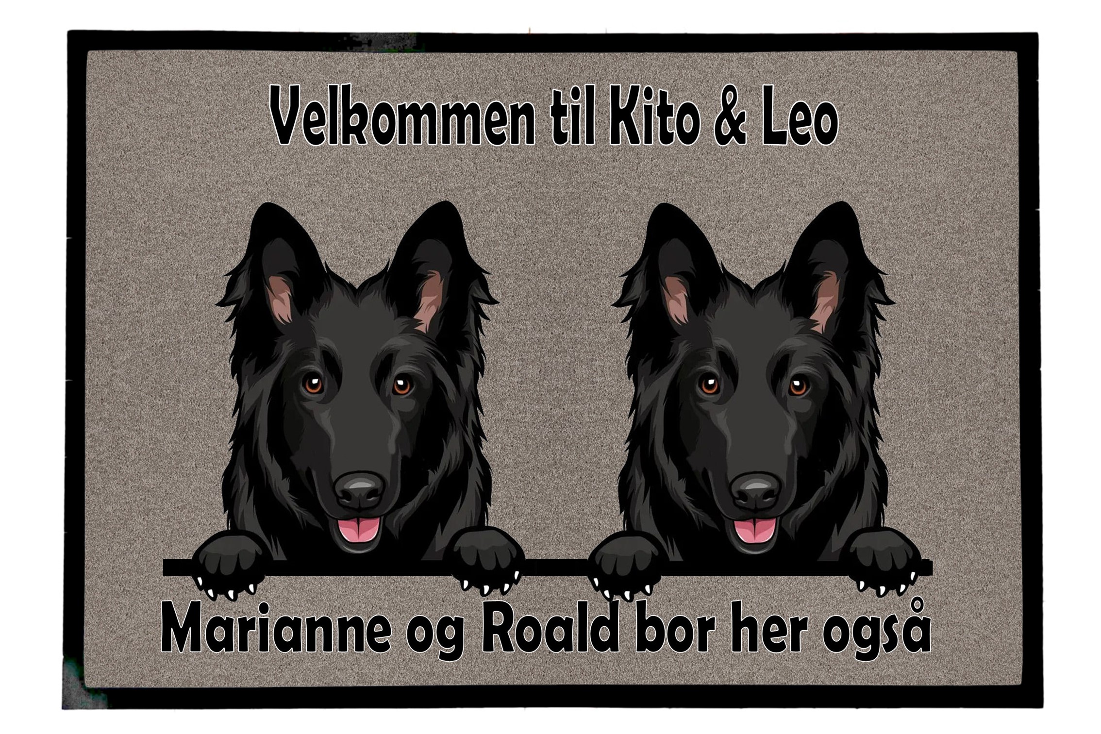  Dørmatte 2 dyr kroatiske gjeterhunder