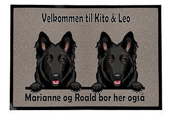  Dørmatte 2 dyr kroatiske gjeterhunder