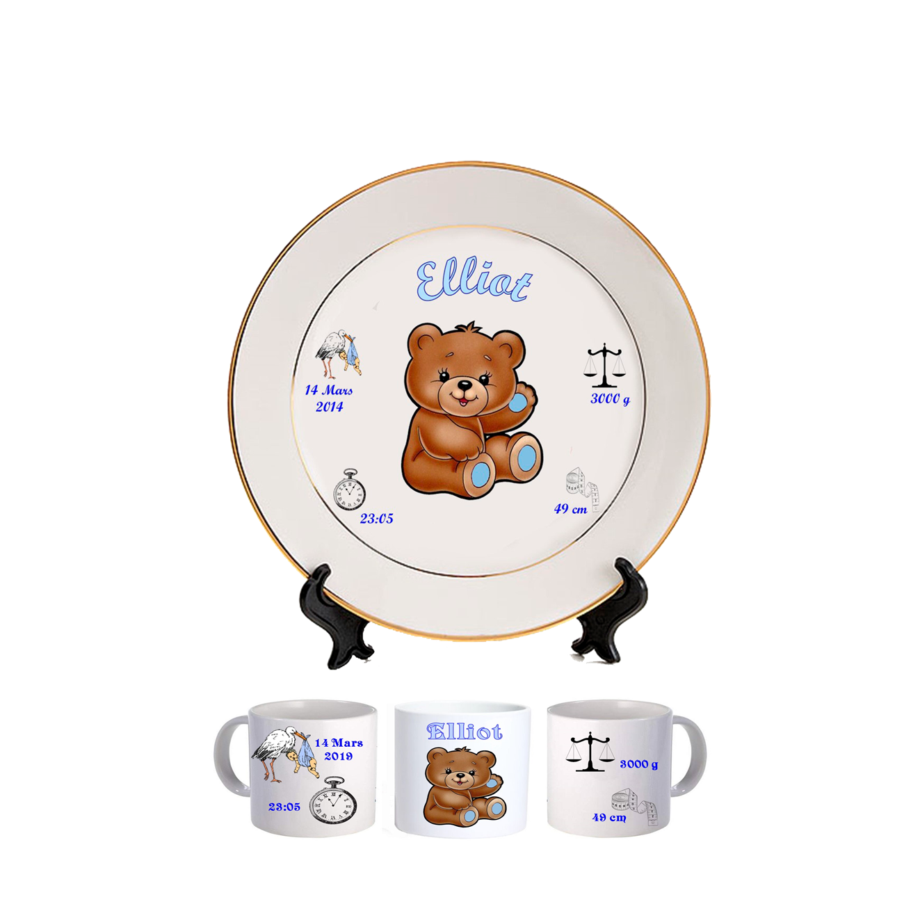 Kopp nr 12 gutt med fødselsdata bamse - 4
