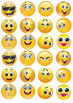 Små cupcaks Smileys 1