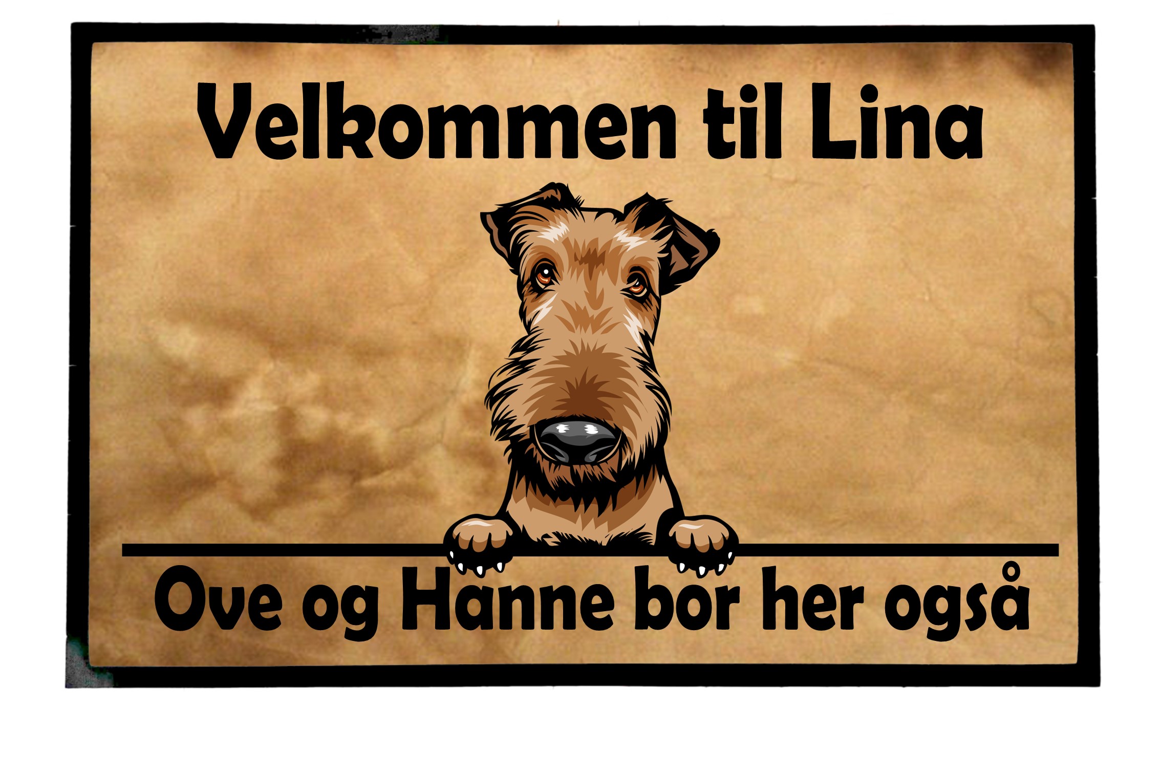 Dørmatte Airedale terrier 1