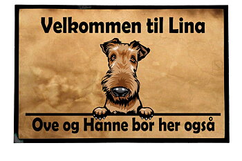 Dørmatte Airedale terrier 1