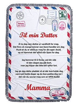 Konvolutt Pledd til min datter fra mamma