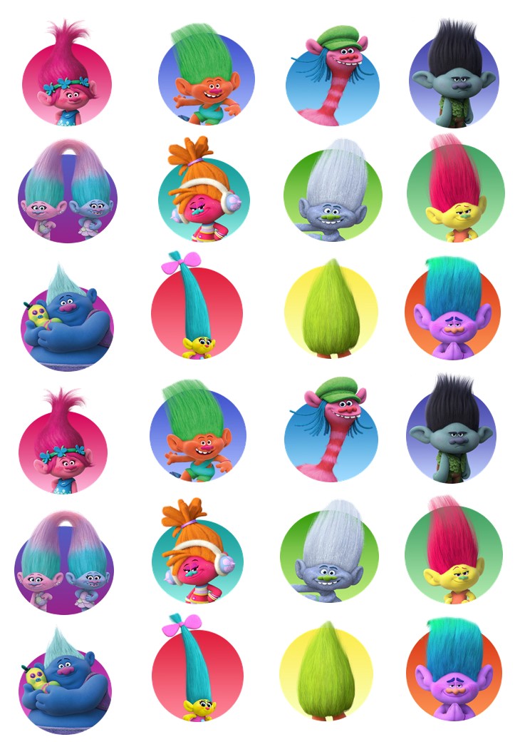 Små cupcaks Trolls 1