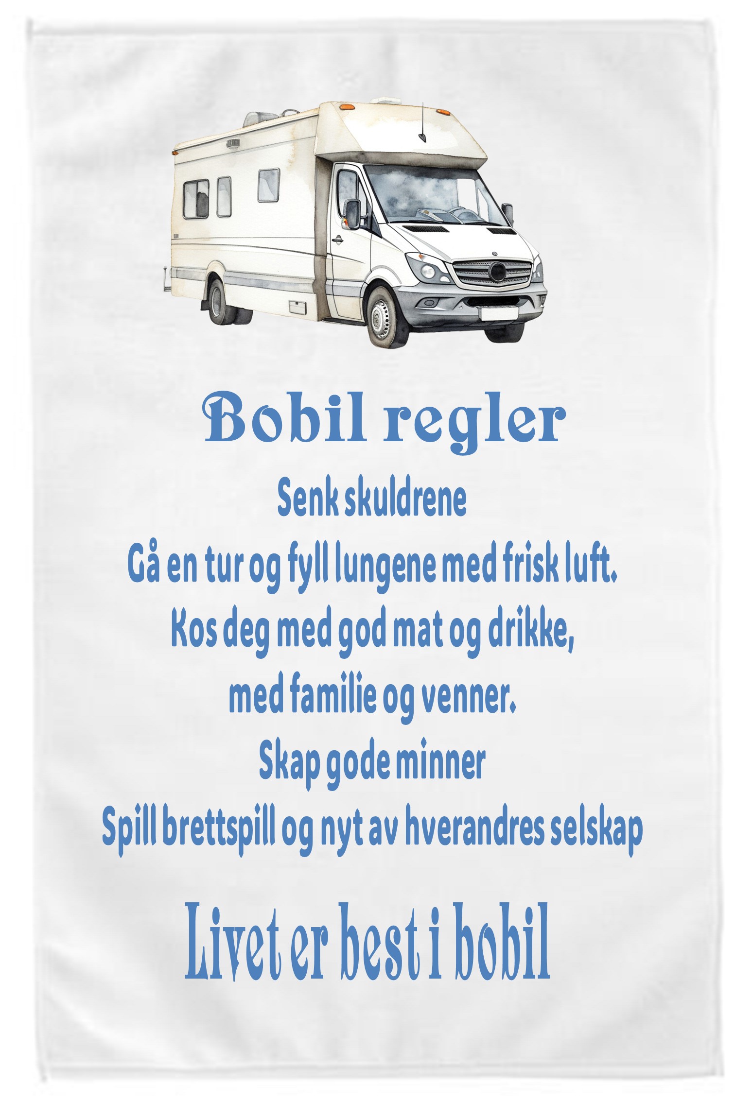 Kjøkkenhåndkle bobil 1