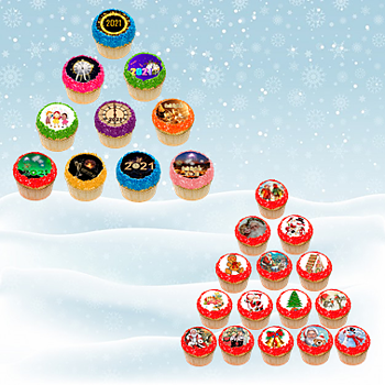 CUPCAKS MED JULE & NYTT ÅRS MOTIV