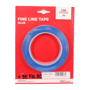  Linjetejp Blå 12mm x 33m