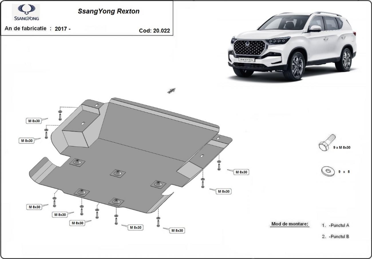 Skid plate Steel Engine+ | SsangYong Rexton (2017-2026) - 3