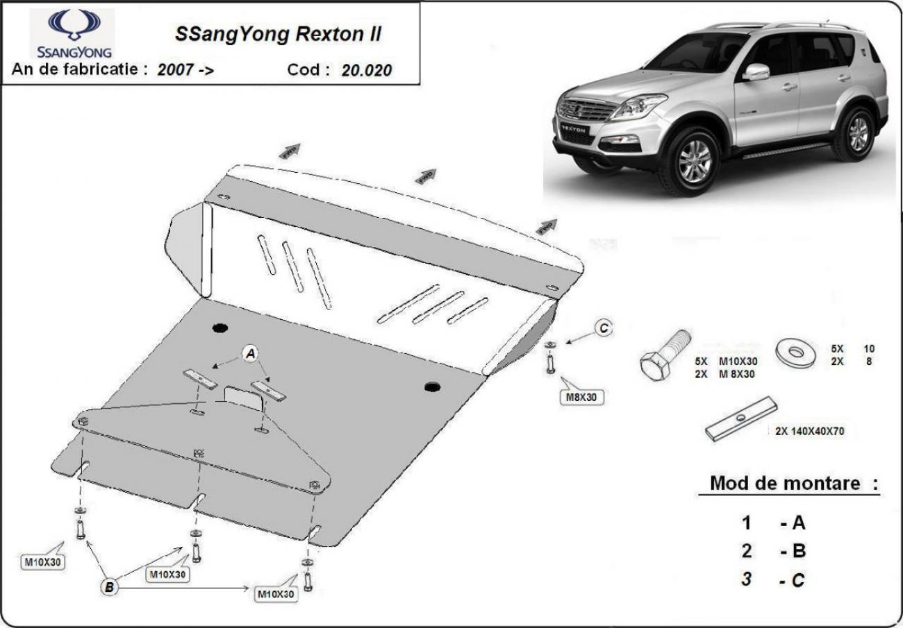 Pohjapanssari Teräs Engine+ | SsangYong Rexton 2 (2007-2017) - 3