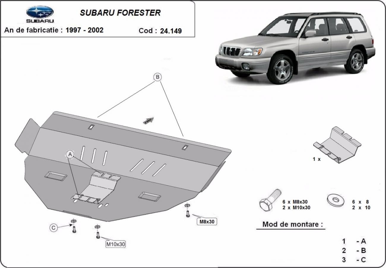 Skid plate Steel Engine+ | Subaru Forester 1 (1997-2002) - 3