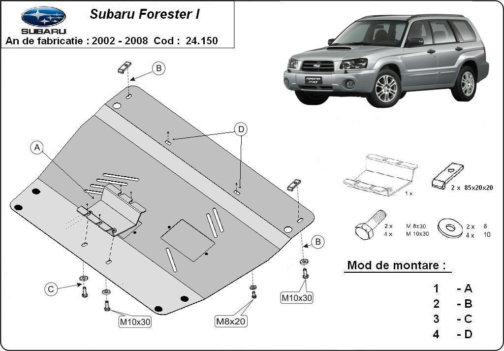 Stalen beschermplaat motor | Subaru Forester 2 (2002-2008) - 3