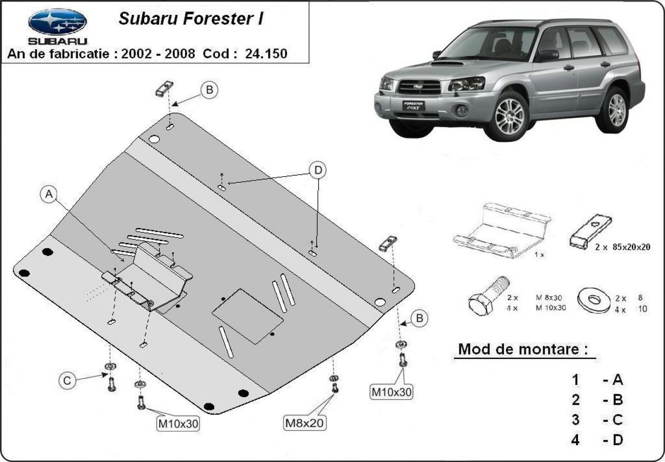 Skid plate Steel Engine | Subaru Forester 2 (2002-2008) - 3