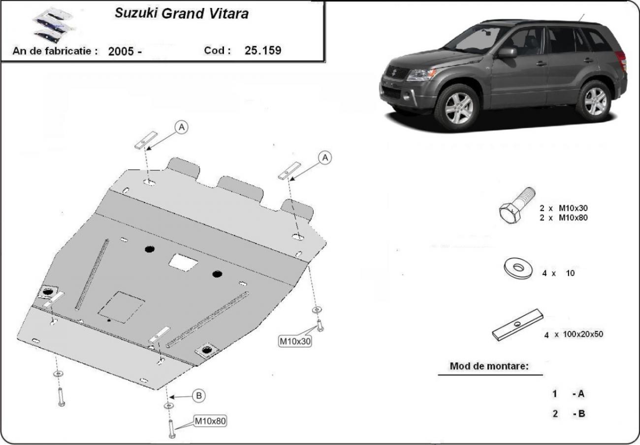 Skid plate Steel Engine+ | Suzuki Grand Vitara 2 (2005-2019) - 3