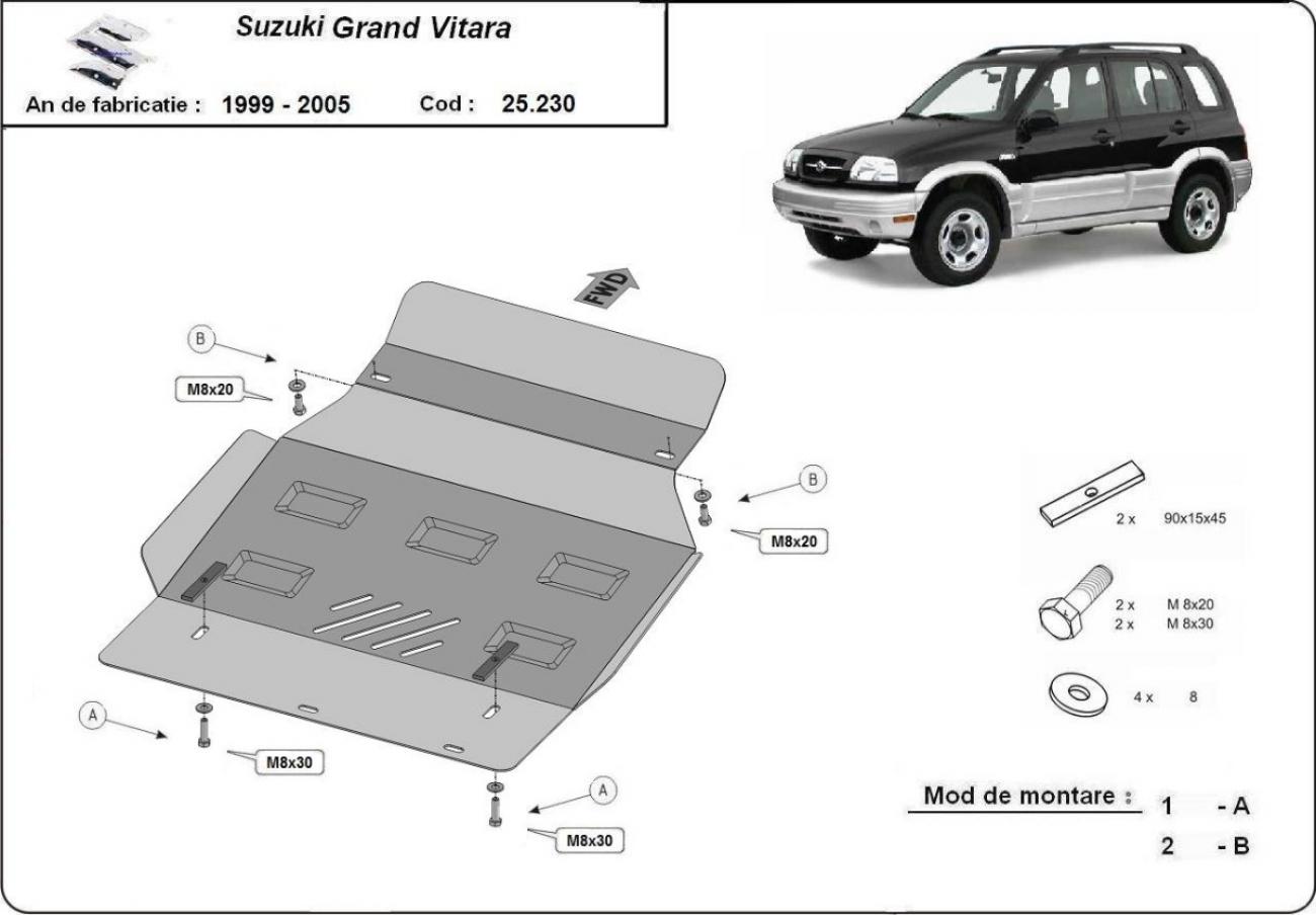 Skid plate Steel Engine+ | Suzuki Grand Vitara (1999-2005) - 3