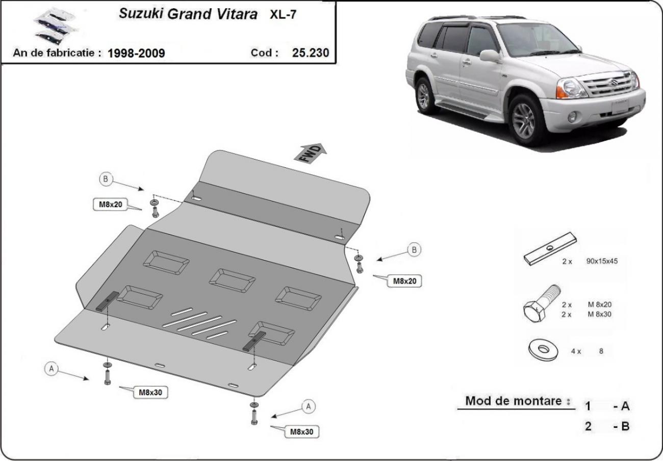 Bundplade Stål Motor+ | Suzuki Grand Vitara XL-7 (1999-2005) - 3