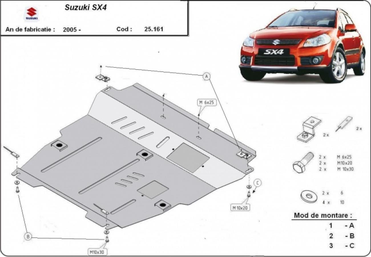 Skid plate Steel Engine+ | Suzuki SX 4 (2006-2013) - 3