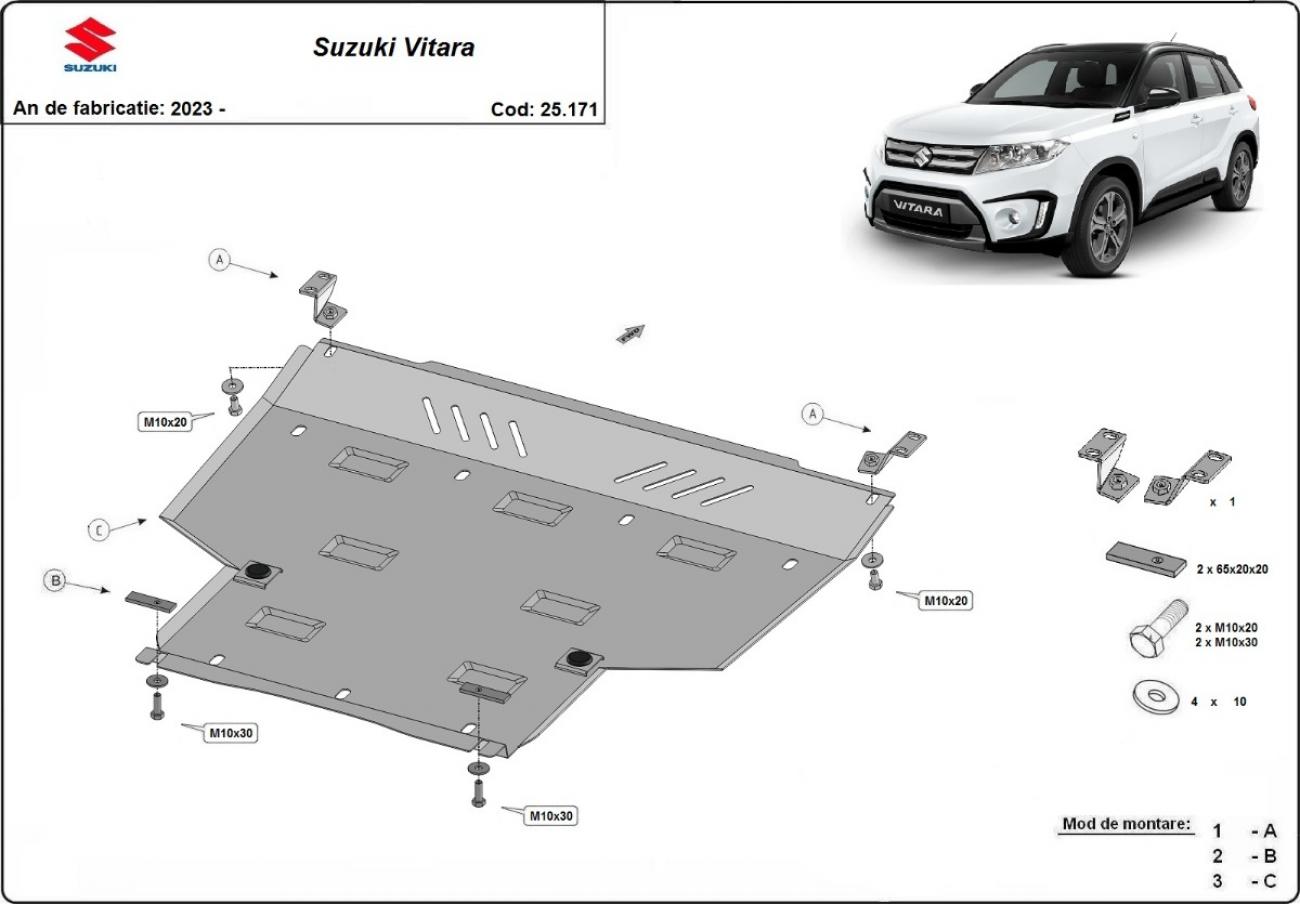 Bunnplate Stål Motor+ | Suzuki Vitara (2023-2026) - 3