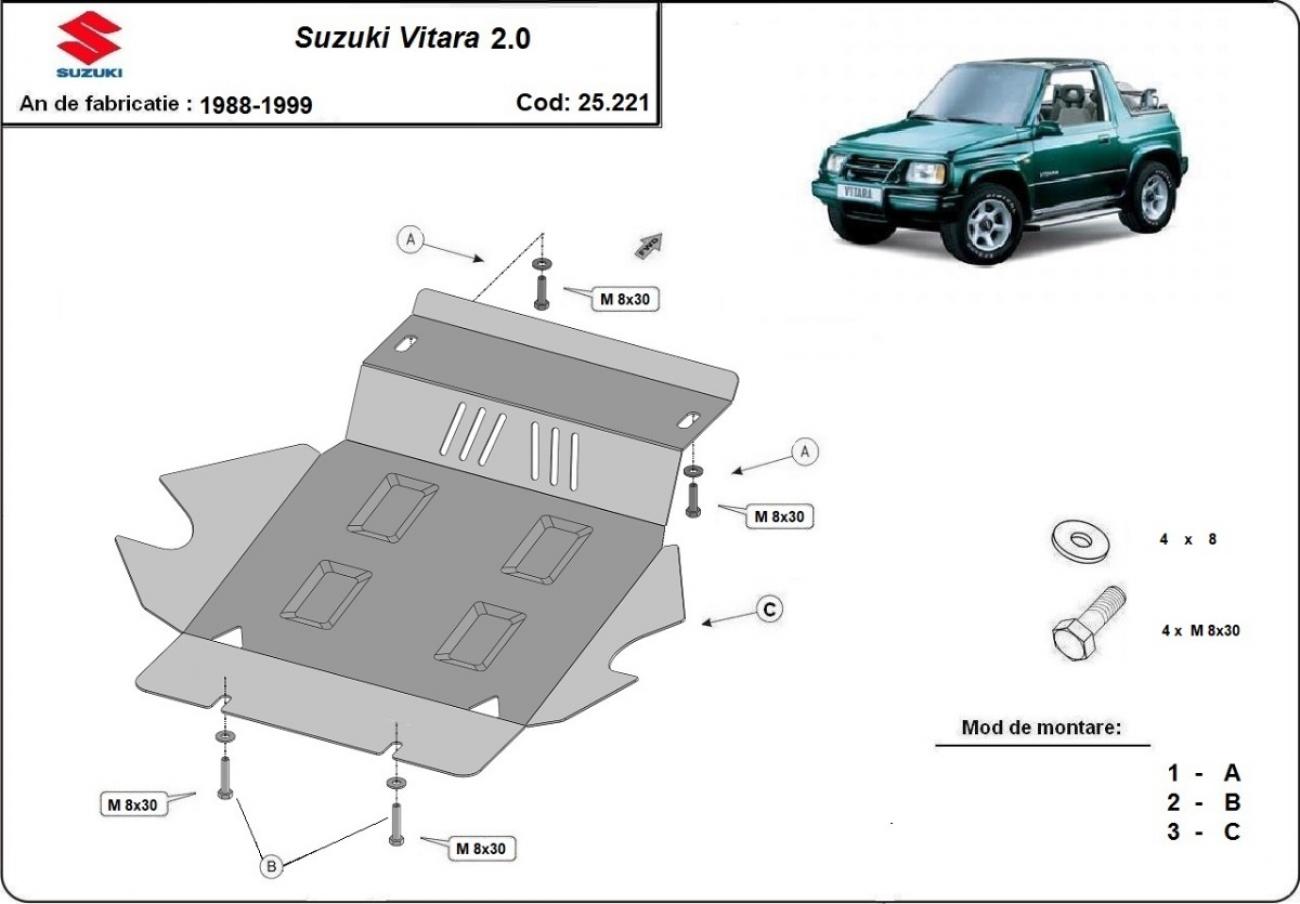Hasplåt Stål Motor+ | Suzuki Vitara 2.0 (1988-1999) - 3