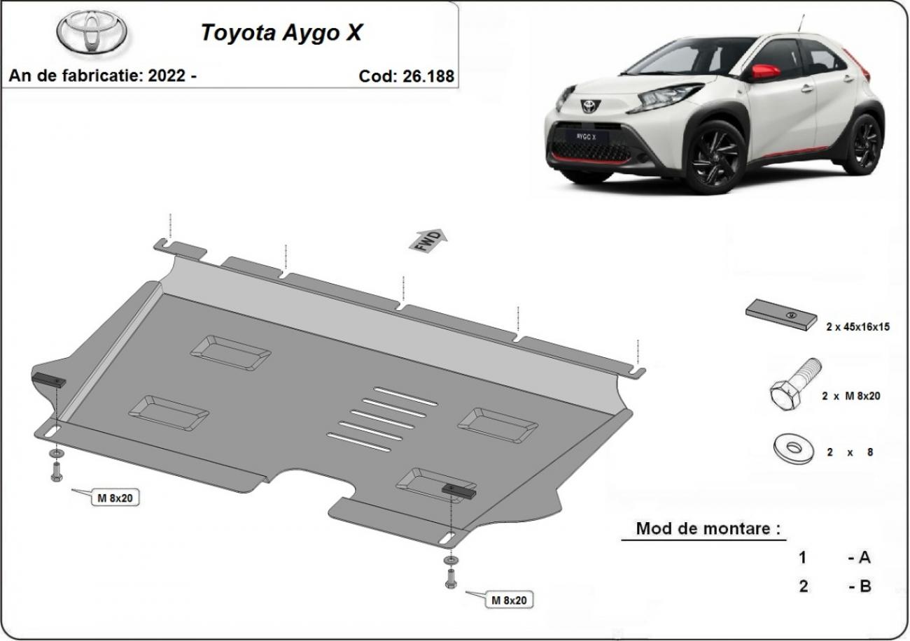 Hasplåt Stål Motor+ | Toyota Aygo X (2022-2026) - 3