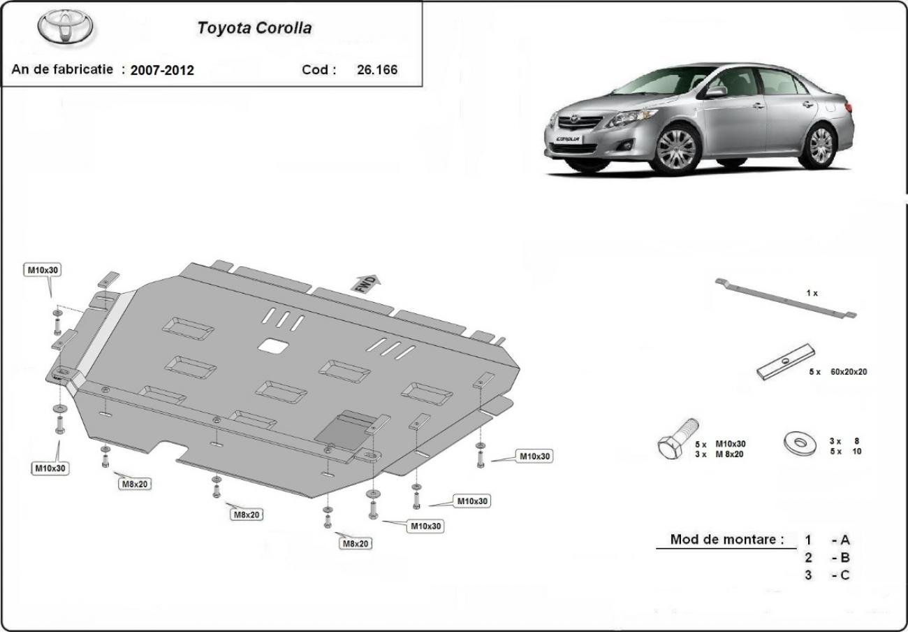 Hasplåt Stål Motor | Toyota Corolla (2007-2012) - 3