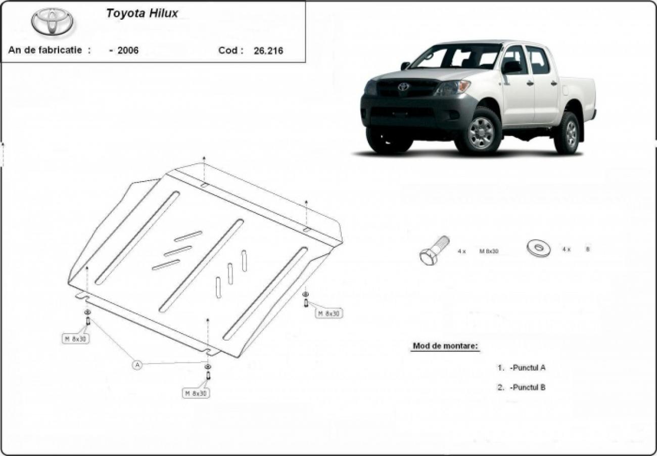 Skid plate Steel Engine | Toyota Hilux (2000-2004) - 3