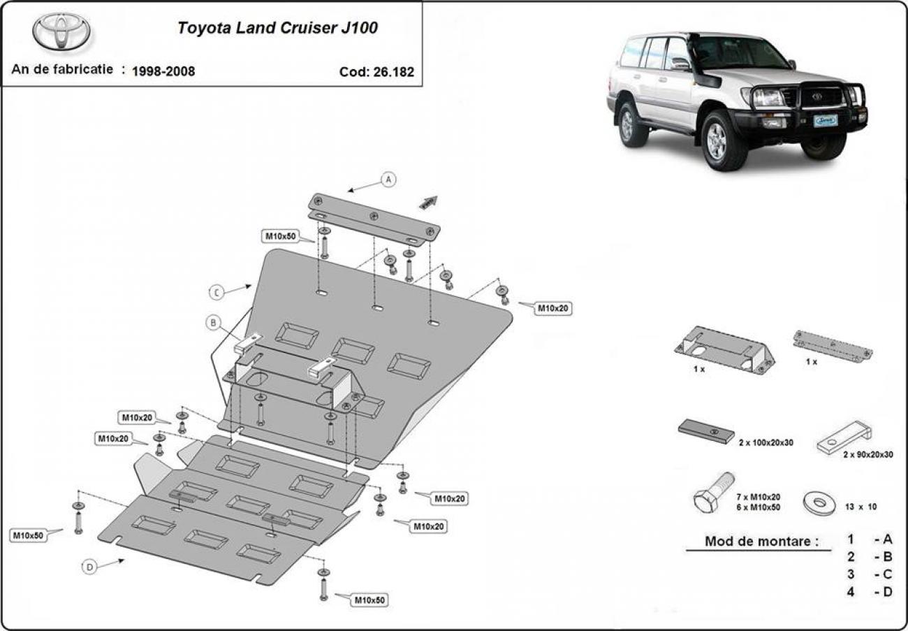 Pohjapanssari Teräs Moottori+ | Toyota Land Cruiser J100 (1998-2008) - 3