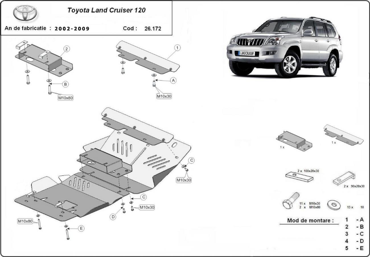 Skid plate Steel Engine+ | Toyota Land Cruiser J120 (2002-2009) - 3