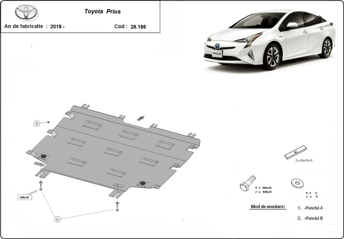 Protector inferior de acero Motor+ | Toyota Prius (2016-2022) - 3