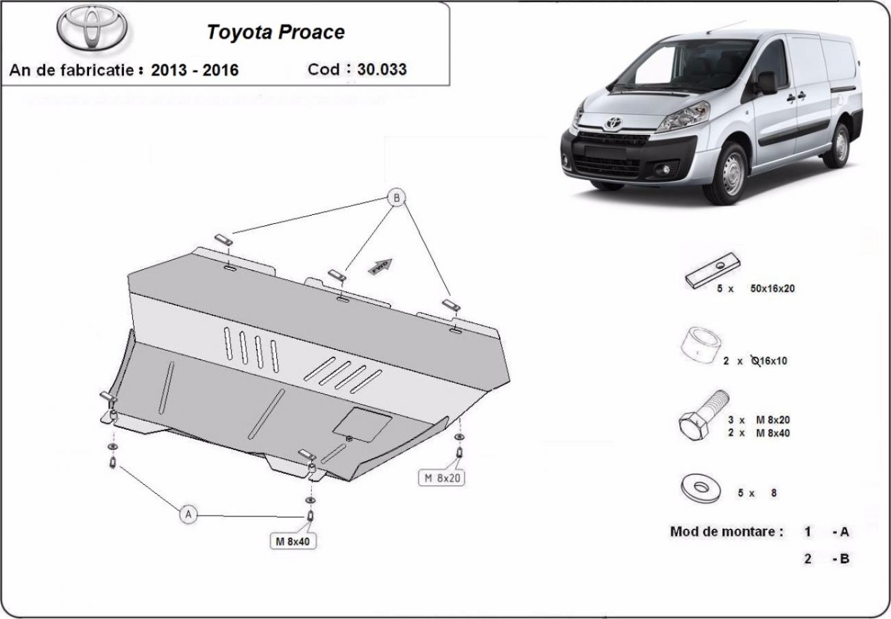 Bunnplate Stål Motor+ | Toyota Proace (2013-2016) - 3
