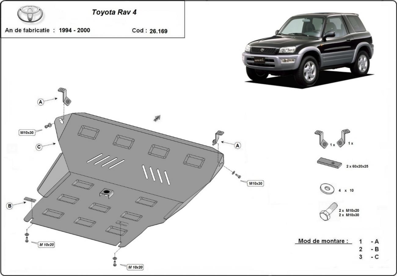 Hasplåt Stål Motor+ | Toyota RAV 4 (1994-2000) - 3
