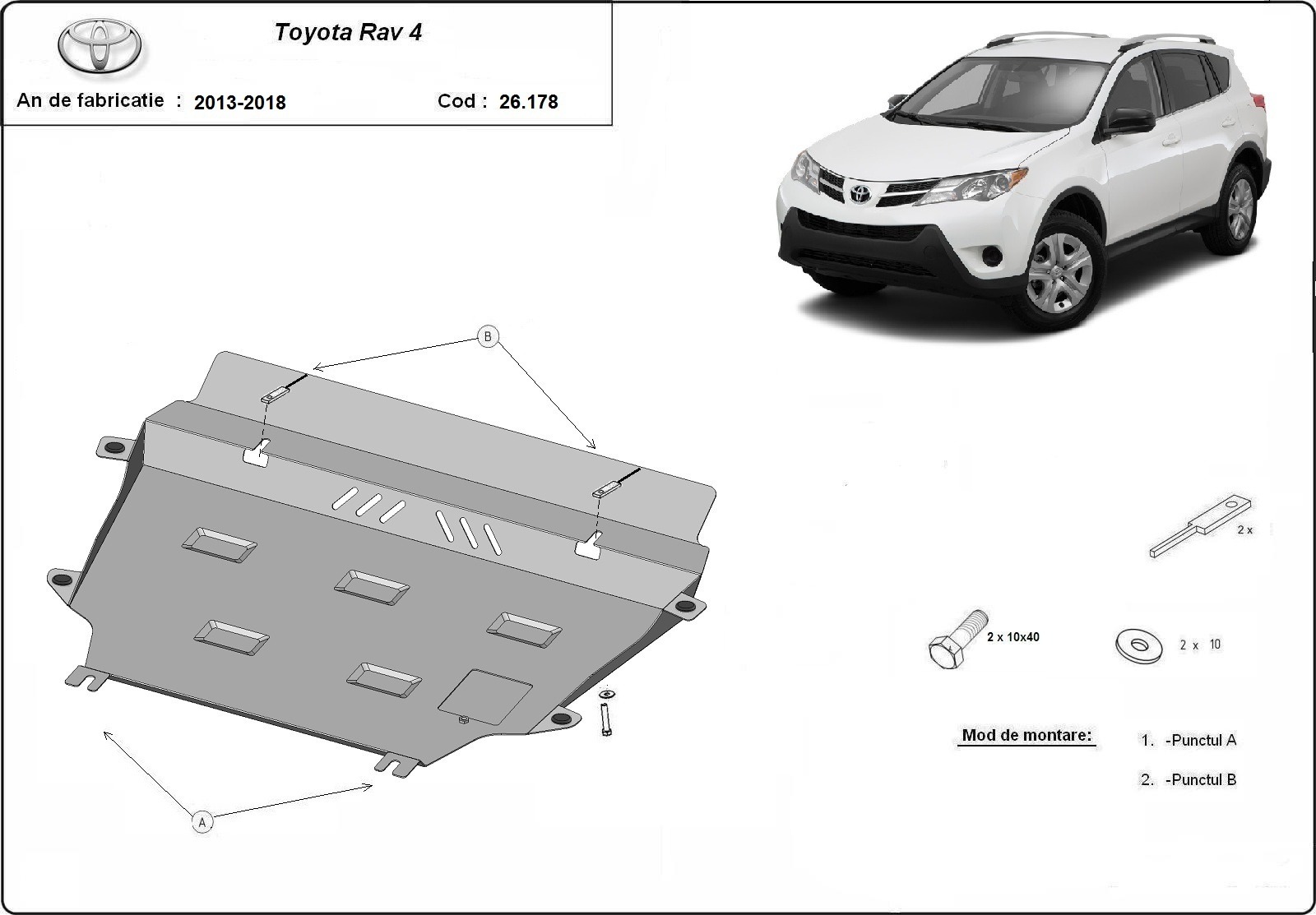 Stahl-Unterfahrschutz Motor+ | Toyota RAV 4 (2013-2018) - 3
