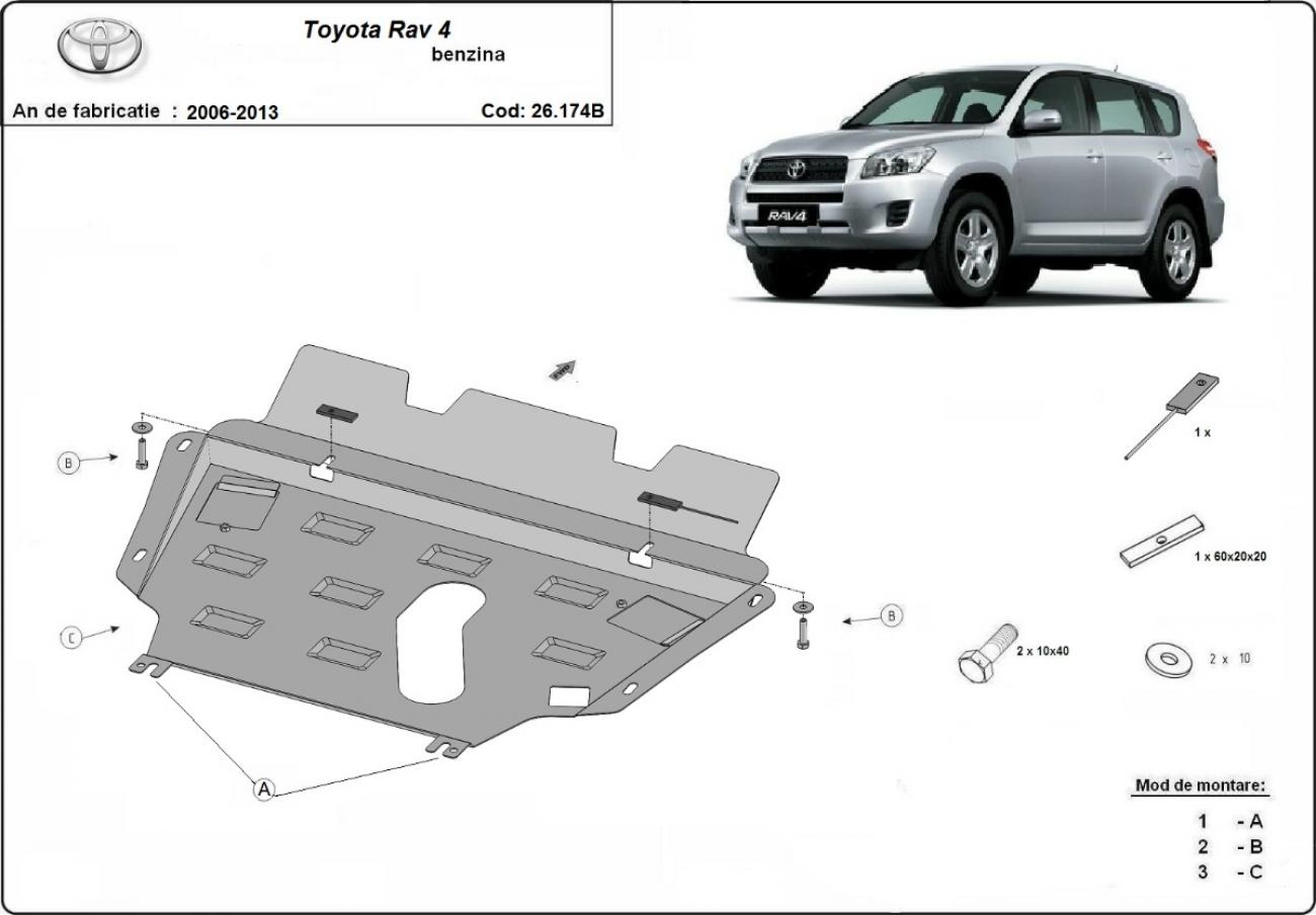 Hasplåt Stål Motor+ | Toyota RAV 4 Petrol (2006-2013) - 3