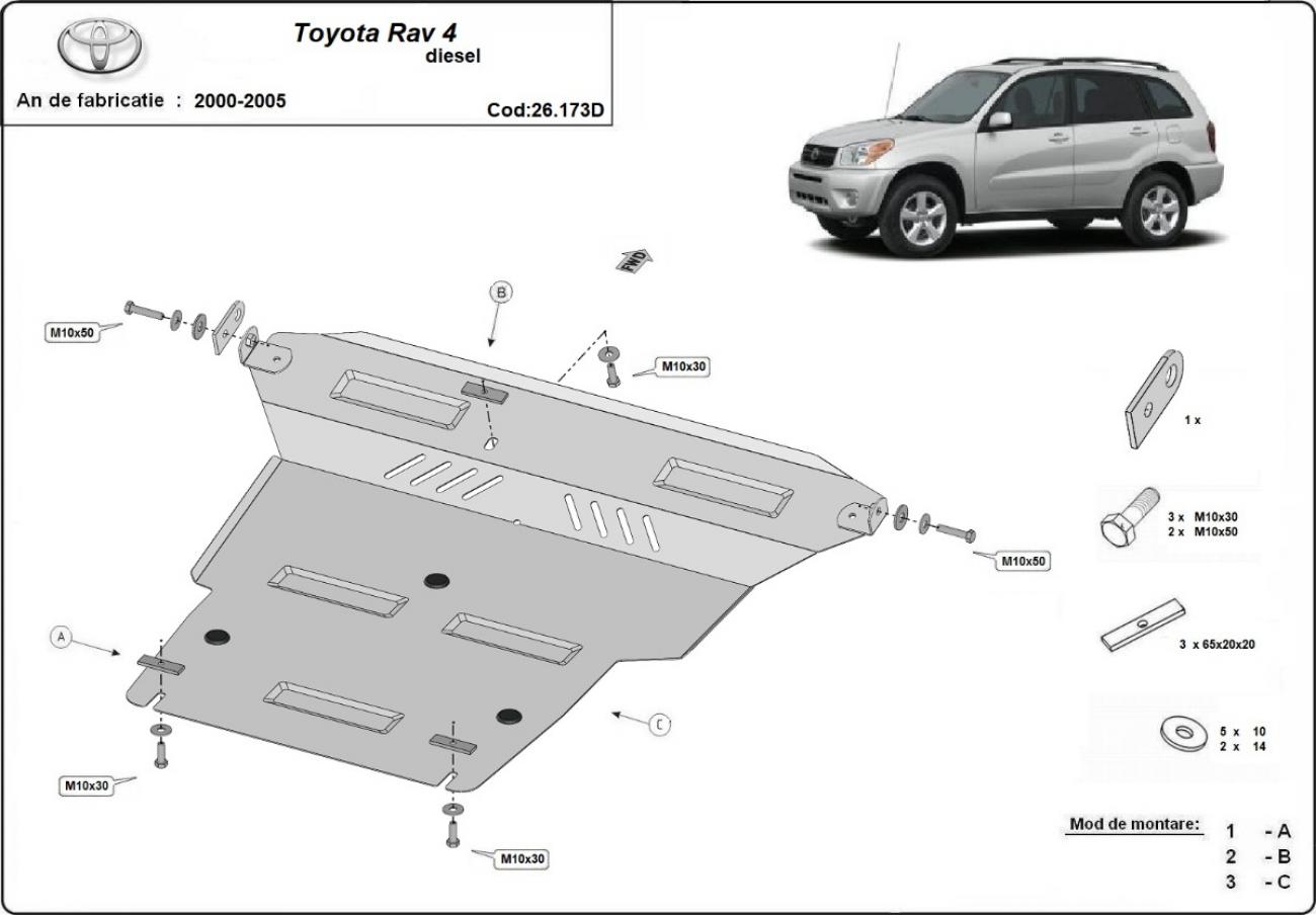 Skid plate Steel Engine+ | Toyota RAV4 Diesel (2000-2005) - 3