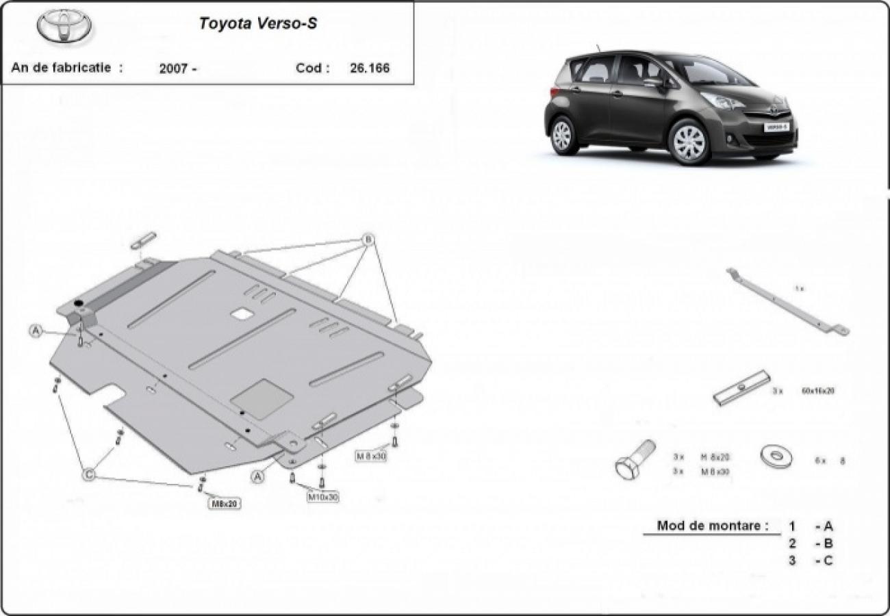 Bundplade Stål Motor+ | Toyota Verso (2007-2018) - 3