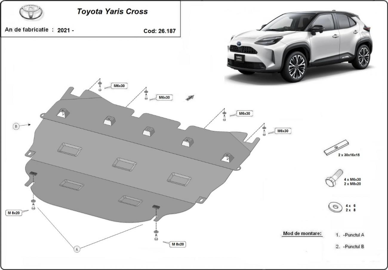 Hasplåt Stål Motor+ | Toyota Yaris Cross XP210 (2021-2026) - 3