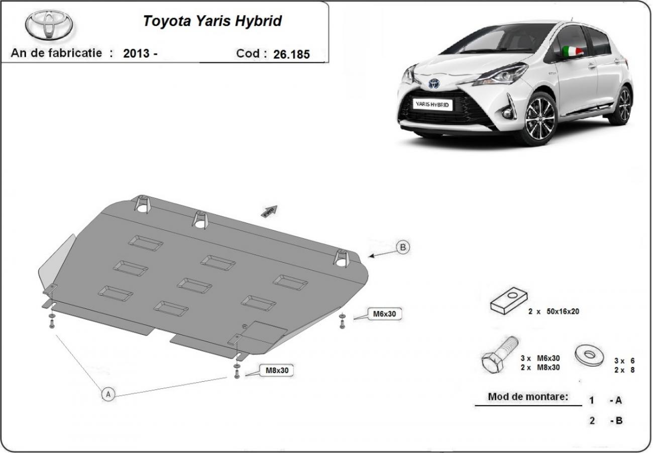 Bunnplate Stål Motor+ | Toyota Yaris XP150 (2013-2021) - 3