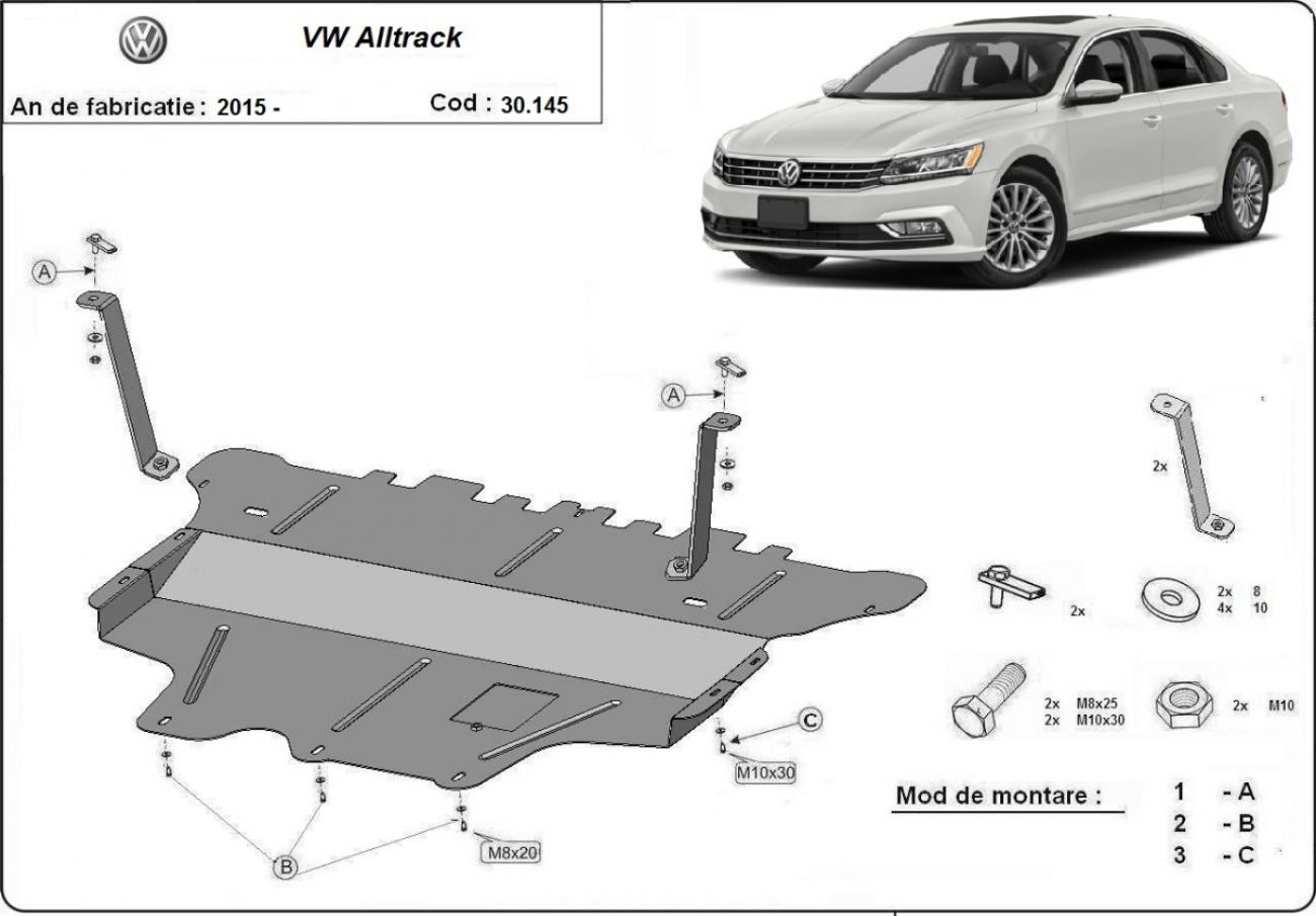 Hasplåt Stål Motor+ | VW Passat Alltrack - Manu. (2015-2024) - 3