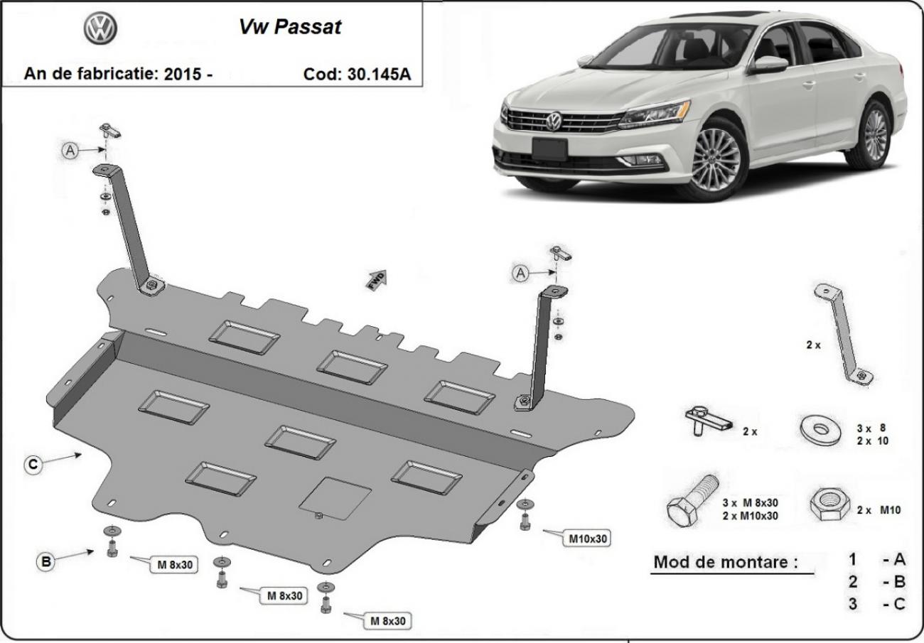 Bundplade Stål Motor+ | VW Passat B8 - Autom. (2015-2026) - 3