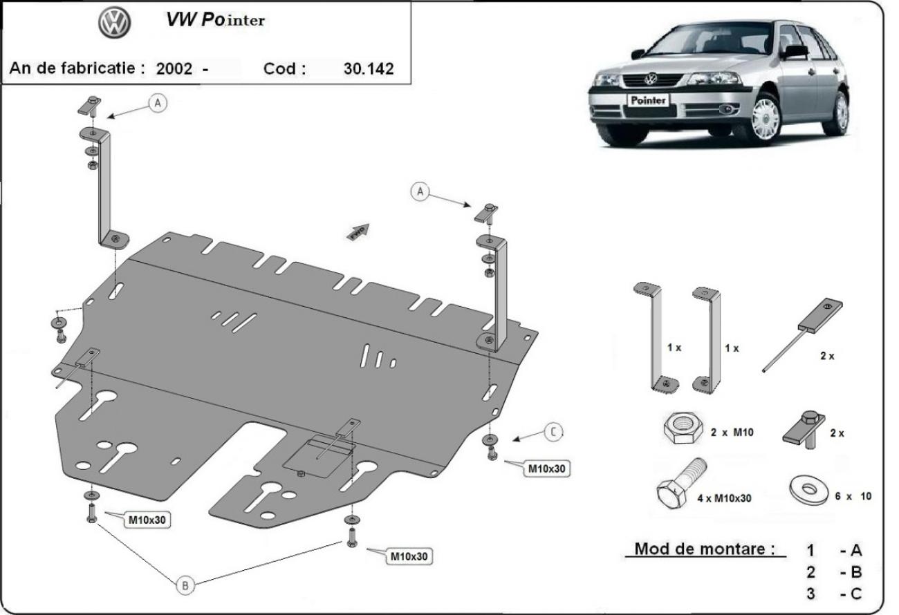 Skid plate Steel Engine+ | VW Pointer (2004-2017) - 3