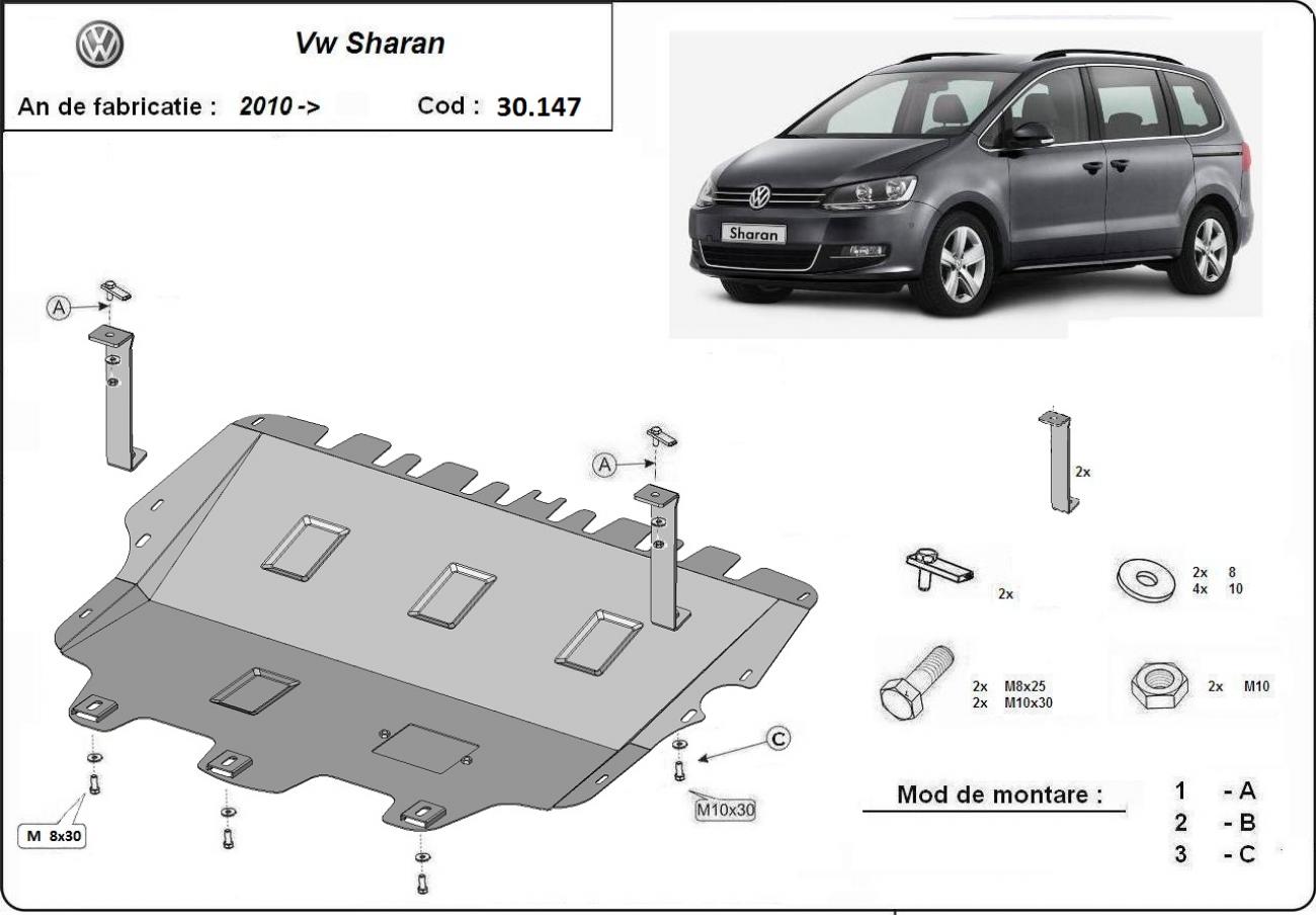 Bundplade Stål Motor+ | VW Sharan (2010-2022) - 3