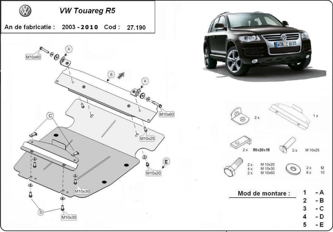 Skid plate Steel Engine | VW Touareg 7L (2003-2010) - 3