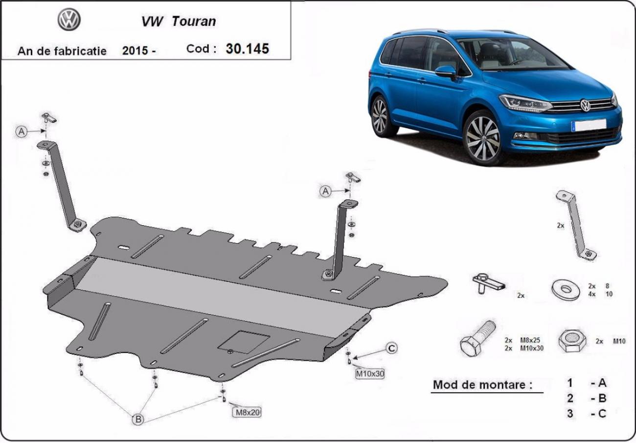 Hasplåt Stål Motor+ | VW Touran - Manu. (2015-2026) - 3