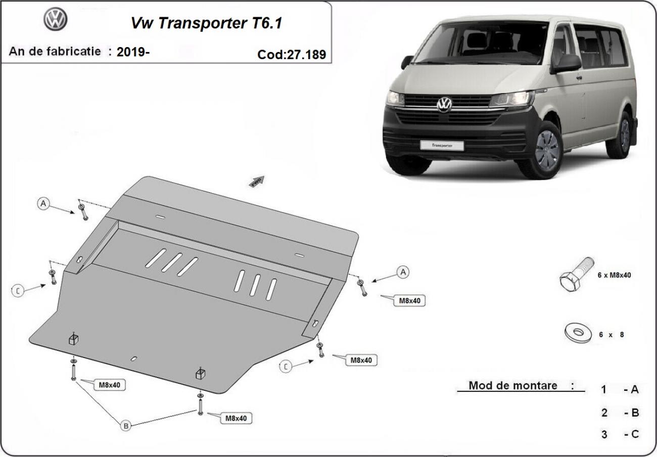 Skid plate Steel Engine+ | VW Transporter T6.1 (2019-2022) - 3