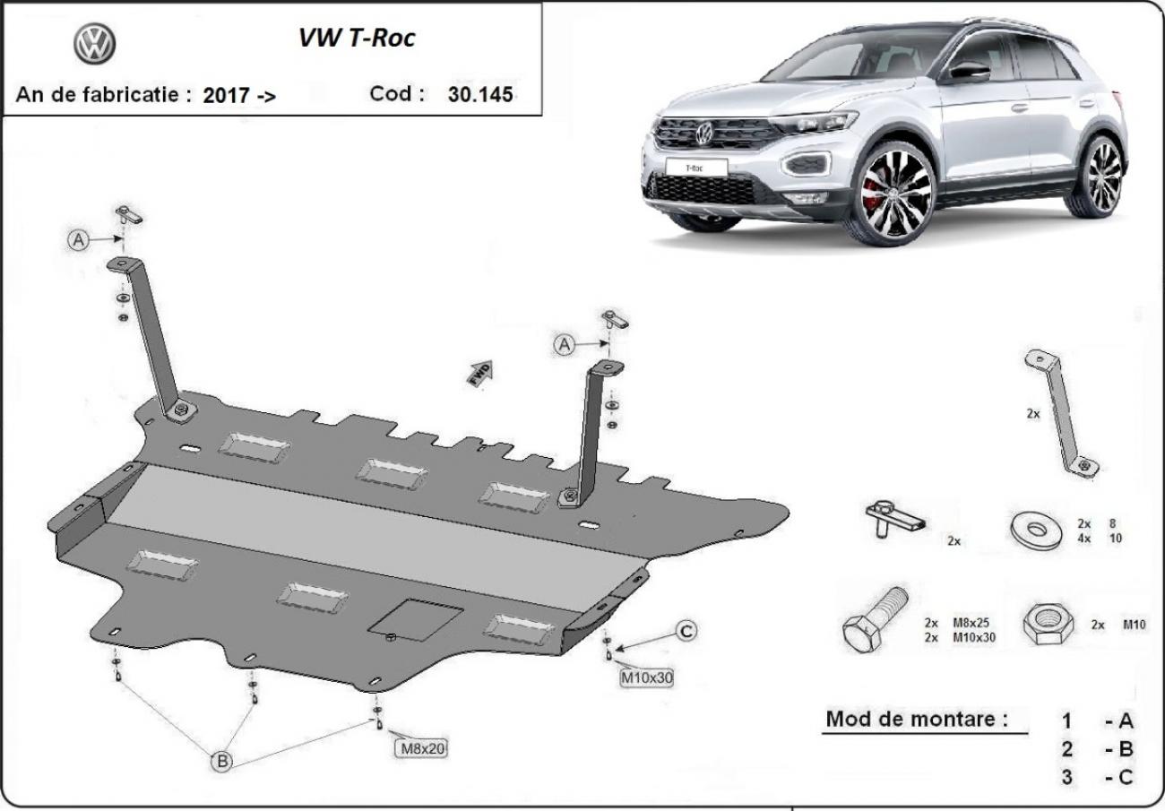 Bundplade Stål Motor+ | VW T-Roc - Manu. (2017-2026) - 3