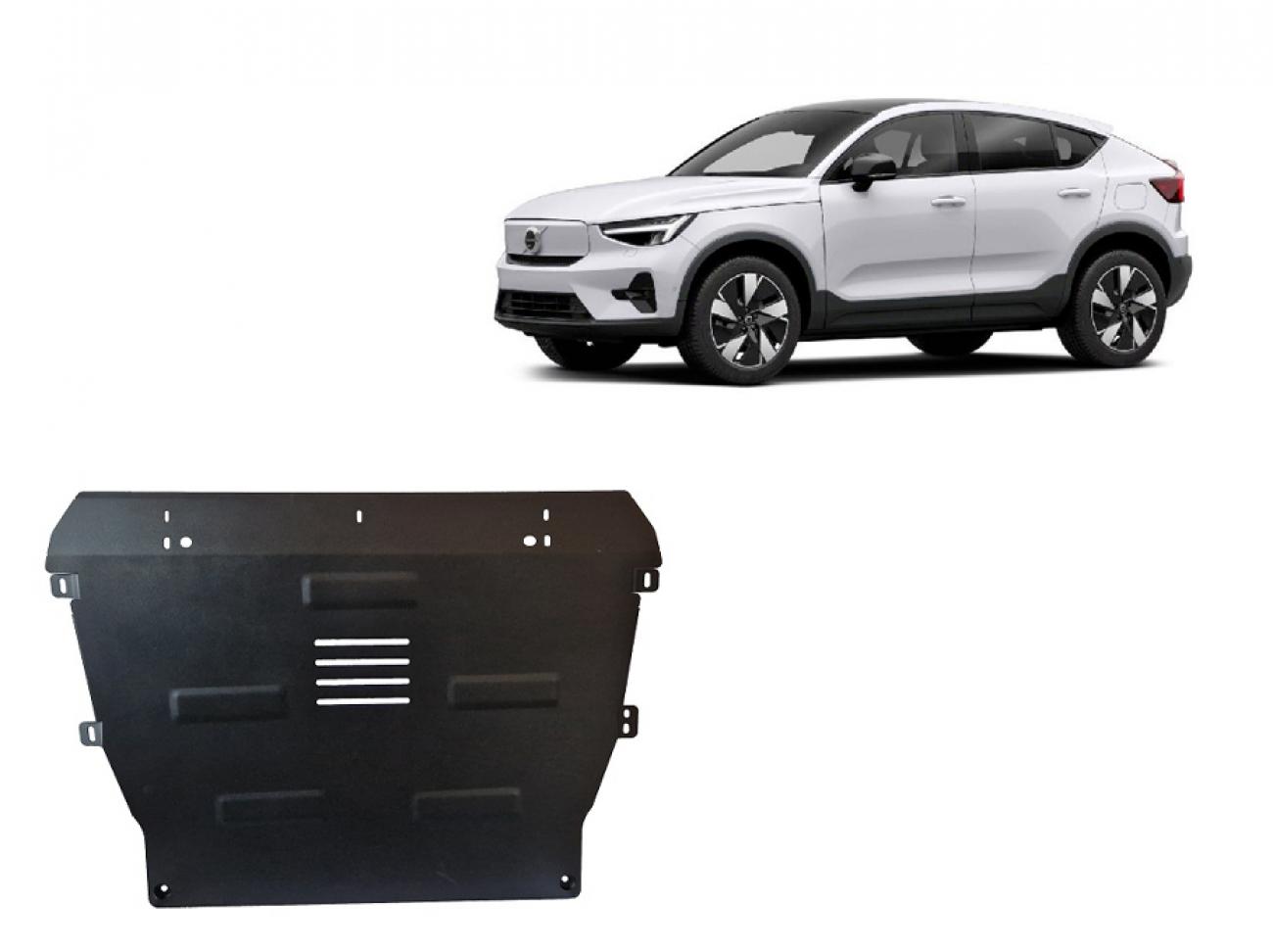 Hasplåt Stål Motor+ | Volvo C40 (2022-2026) - 2