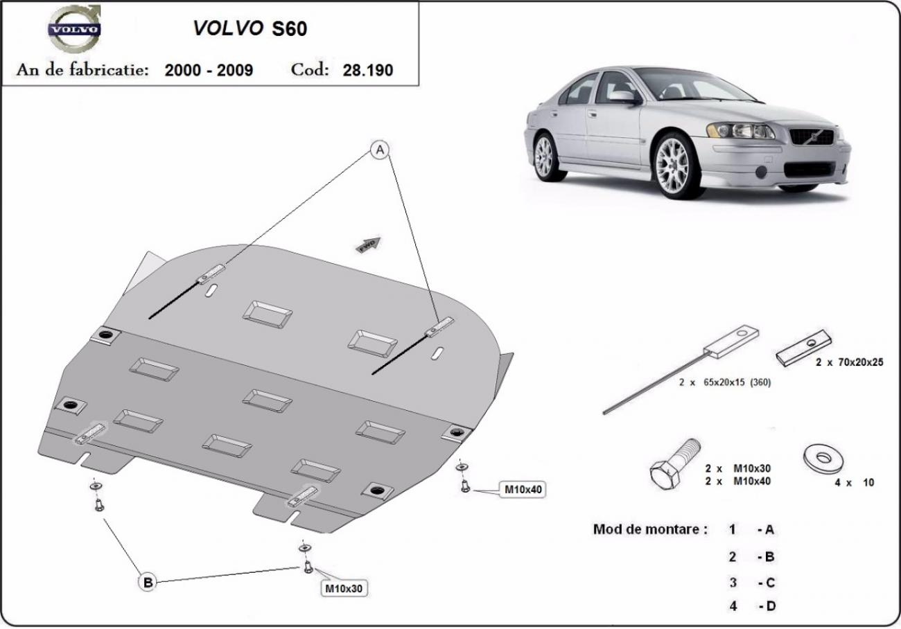 Skid plate Steel Engine+ | Volvo S60 (2000-2009) - 3