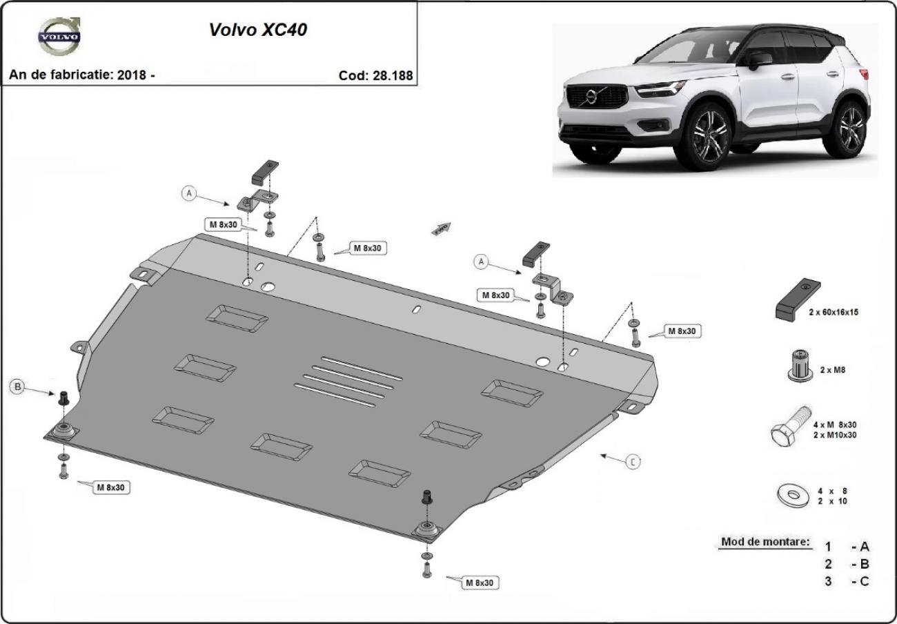 Bunnplate Stål Motor+ | Volvo XC40 (2018-2026) - 3